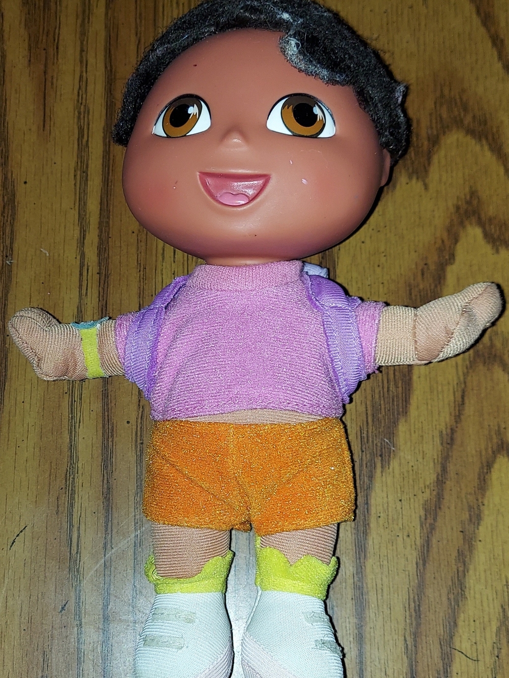 Vintage 2001 Dora The Explorer Doll in Pink Top and Orange Shorts